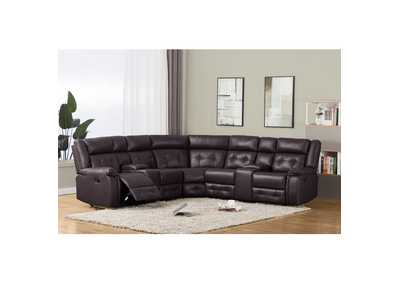 Image for Sectionals Brown Finish Sectional, Brown Finish