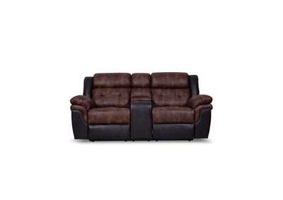 Image for W/ Console Motion Love Seat W/ Console, Polished Microfiber