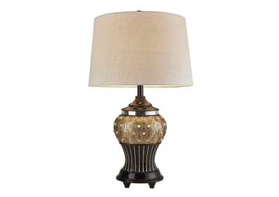 Image for Gold/Brw Finish 28.75" Tbl Lamp, Mosaic Tiles/Rhinestones, Gold/Brw Finish