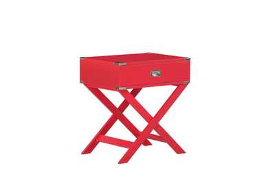Image for red X Leg Night Stand W/ Usb In Red, 3A