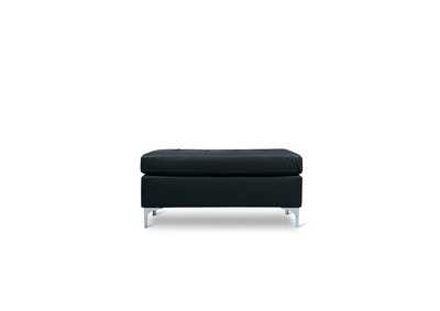 Image for black Ottoman W/Black Pu
