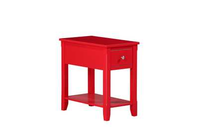 Image for red Chair Side Table W/Usb In Red, 3A