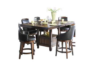 Image for Brown Counter Height Table with Storage Base