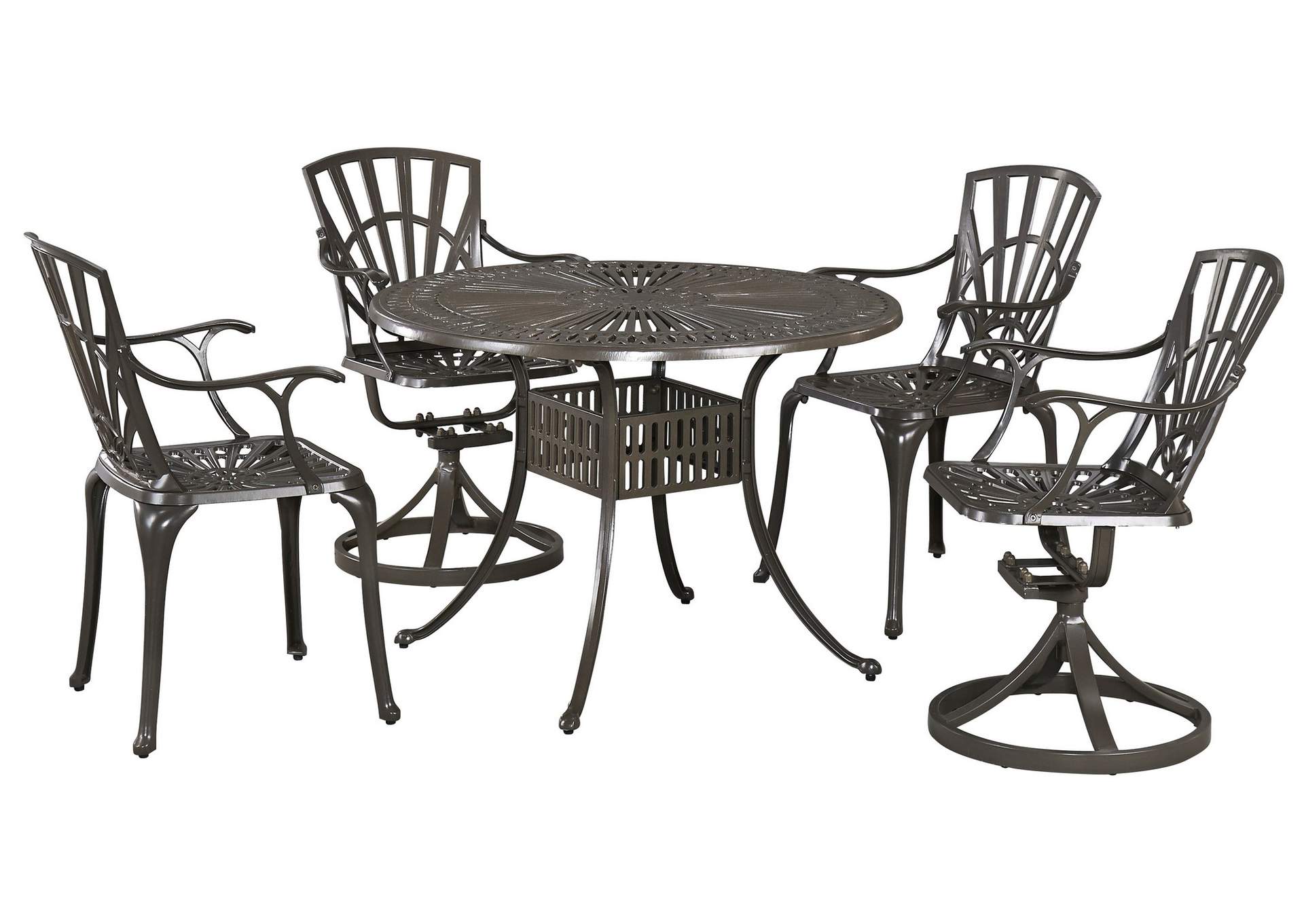 Grenada Khaki Gray 5 Piece Outdoor Dining Set,Homestyles