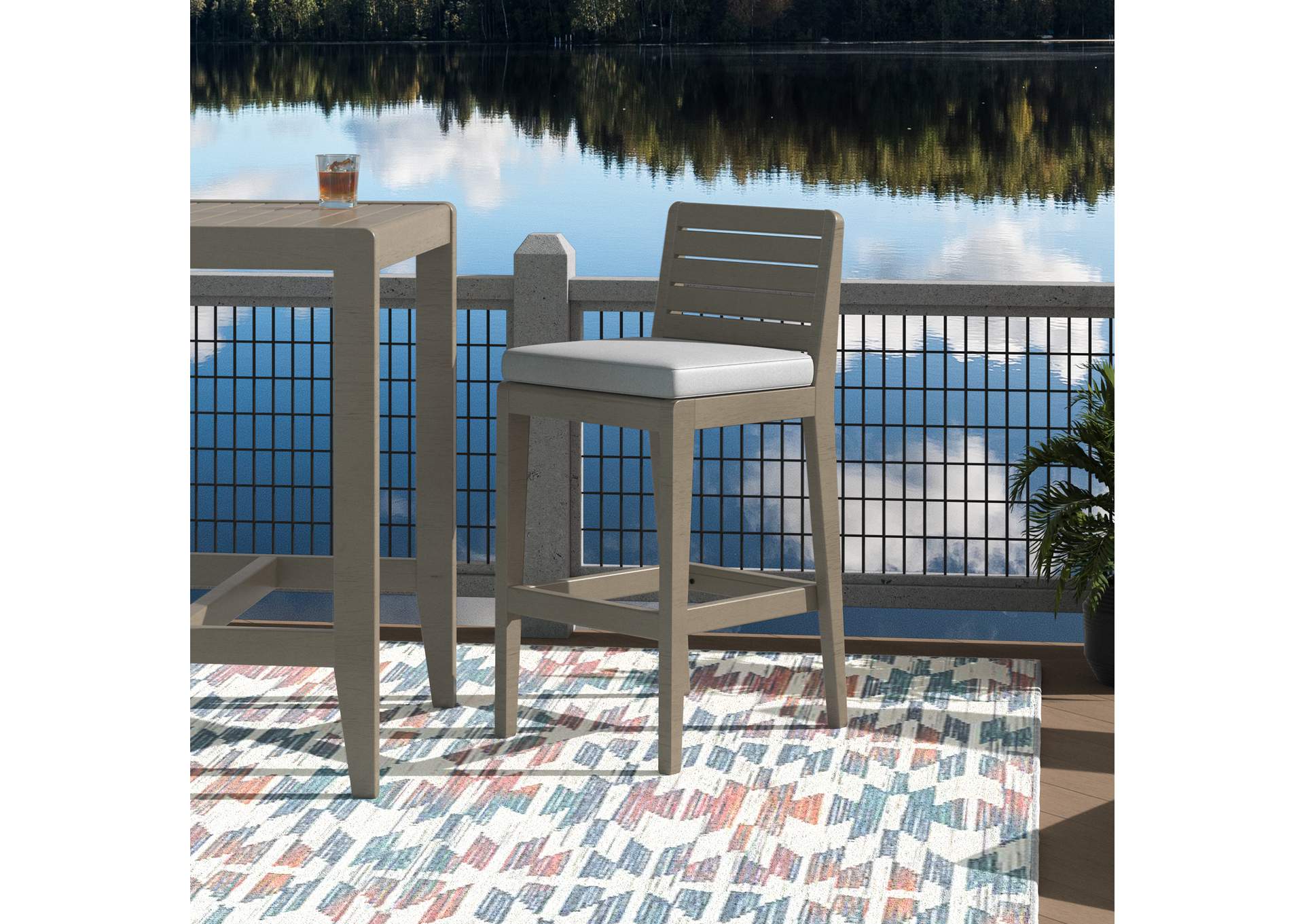 Sustain Outdoor Barstool By Homestyles,Homestyles