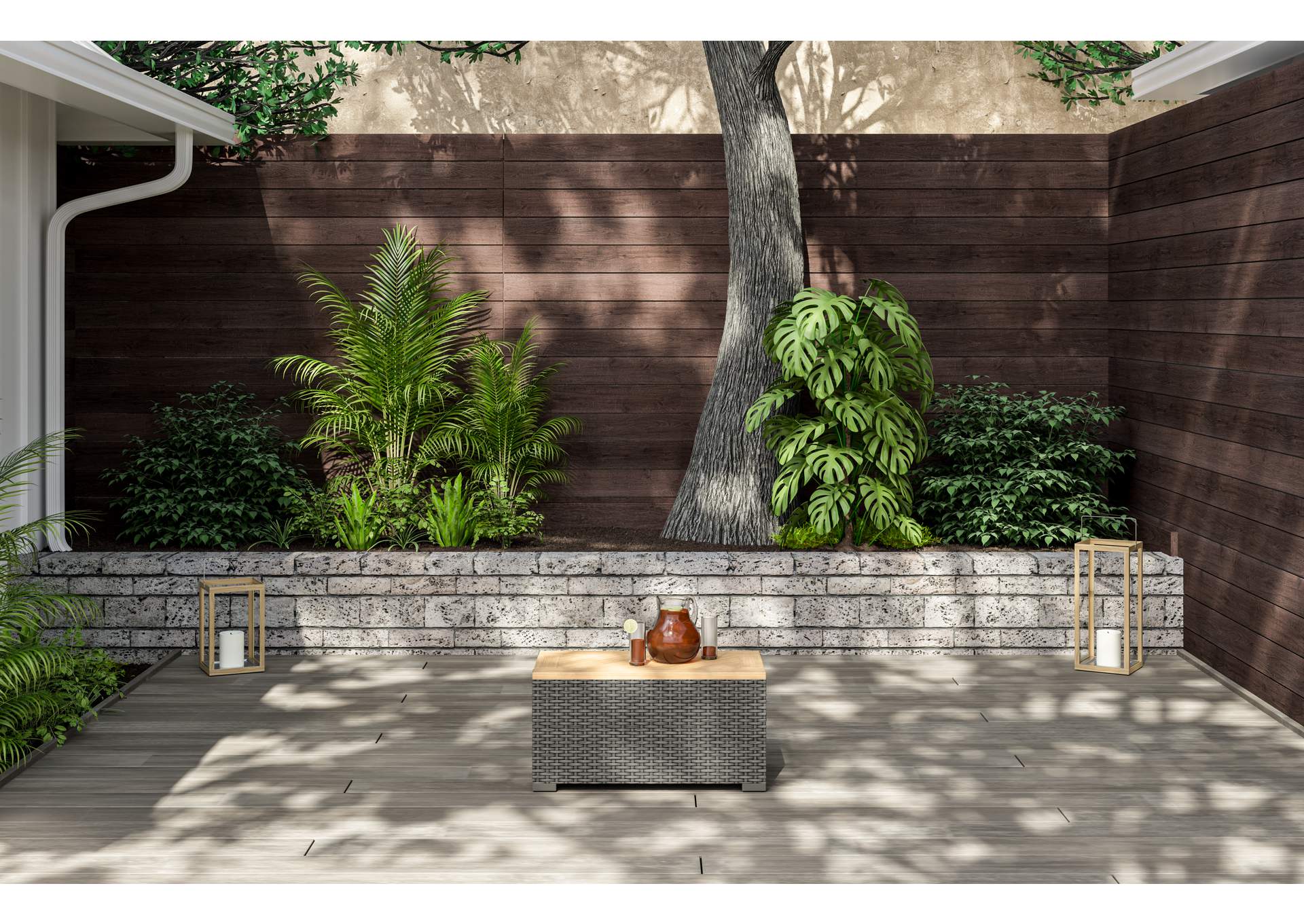 Boca Raton Outdoor Storage Table By Homestyles,Homestyles