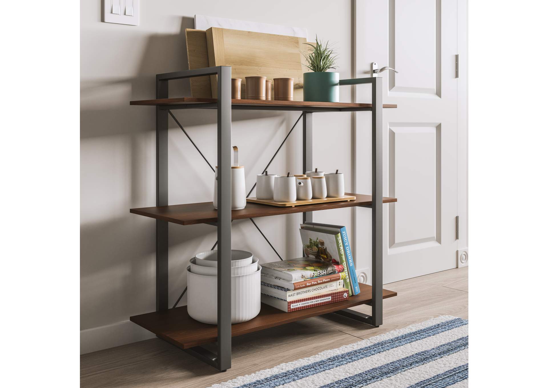 Merge Three-Shelf Bookcase By Homestyles,Homestyles