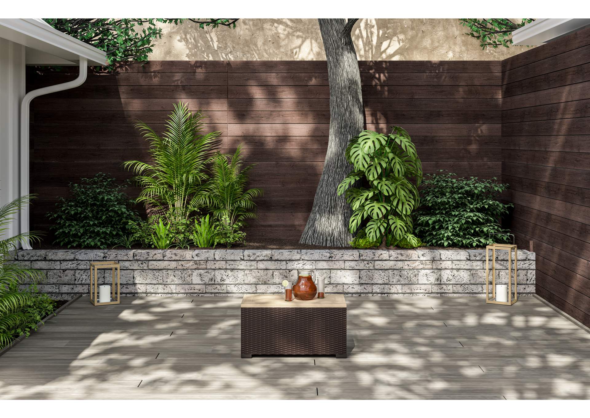 Palm Springs Outdoor Storage Table By Homestyles,Homestyles