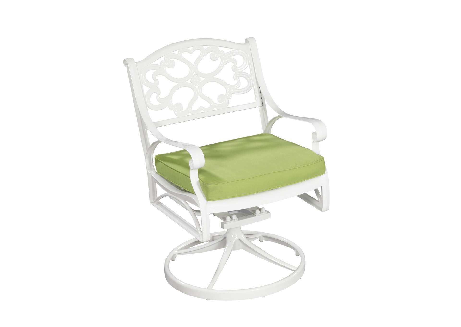 Sanibel White Outdoor Swivel Chair,Homestyles