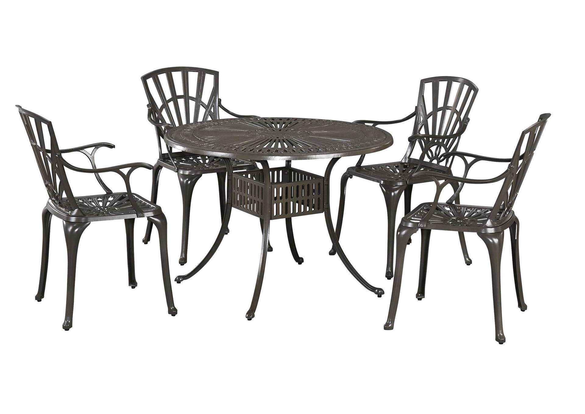 Grenada Khaki Gray 5 Piece Outdoor Dining Set,Homestyles