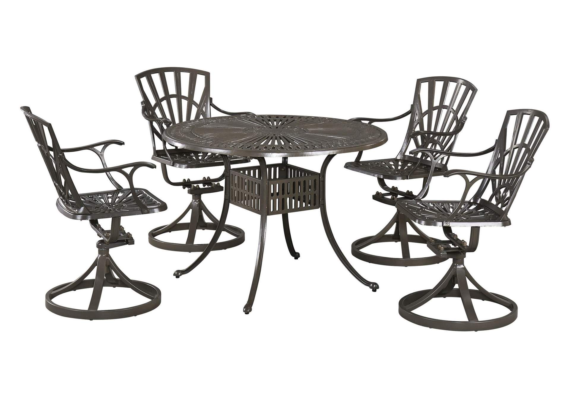 Grenada Khaki Gray 5 Piece Outdoor Dining Set,Homestyles