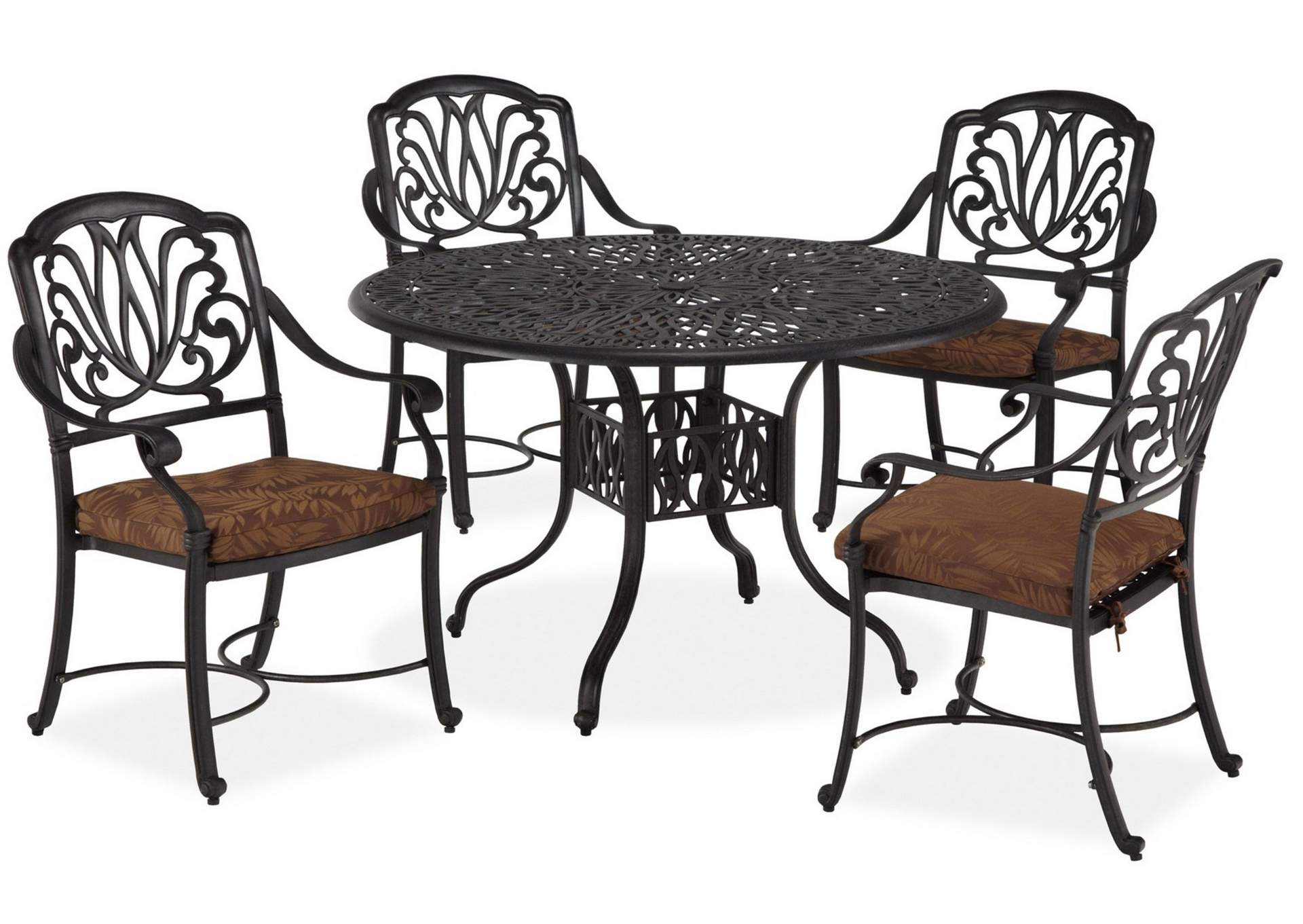 Capri Charcoal 5 Piece Outdoor Dining Set,Homestyles