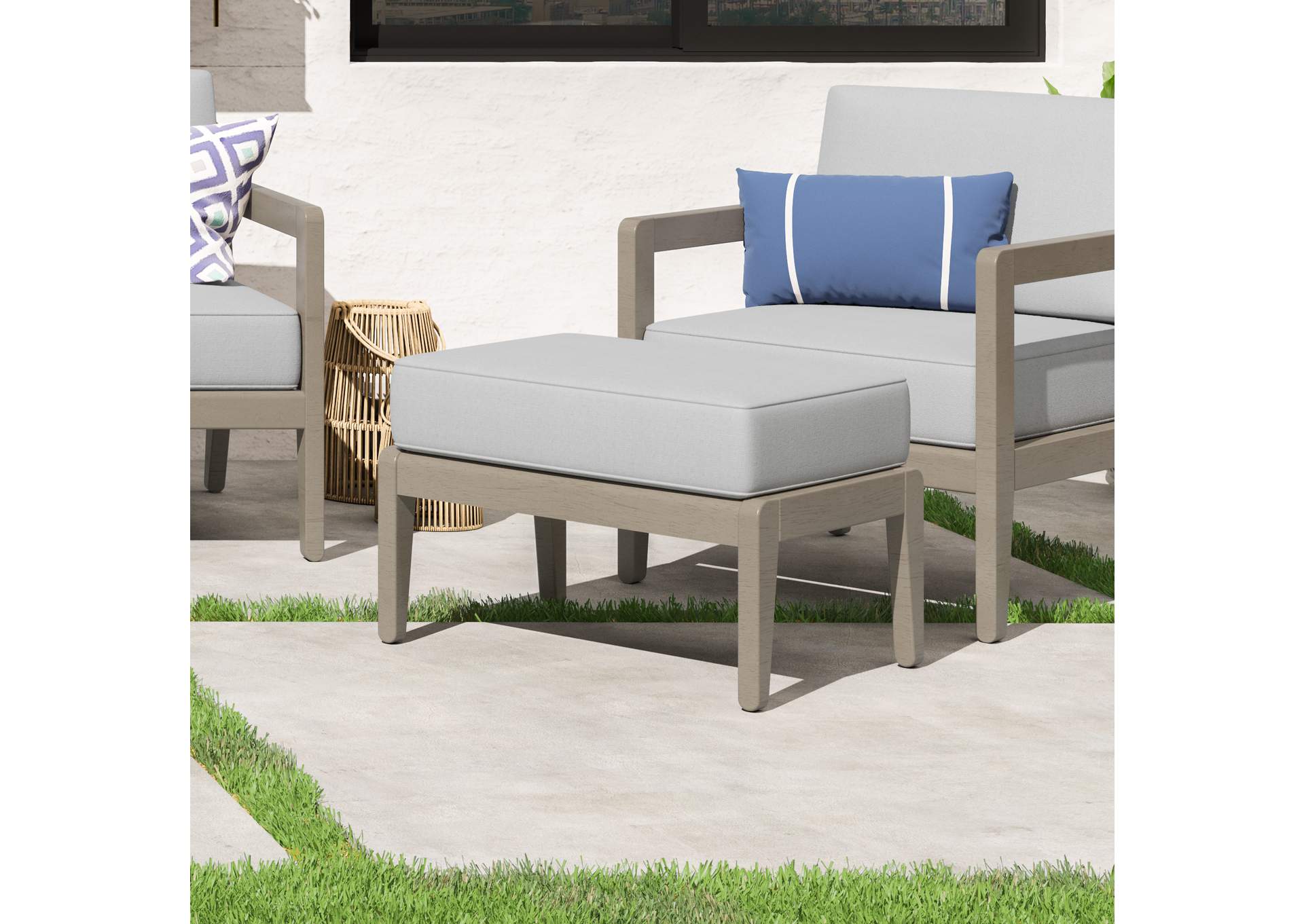 Sustain Outdoor Ottoman By Homestyles,Homestyles