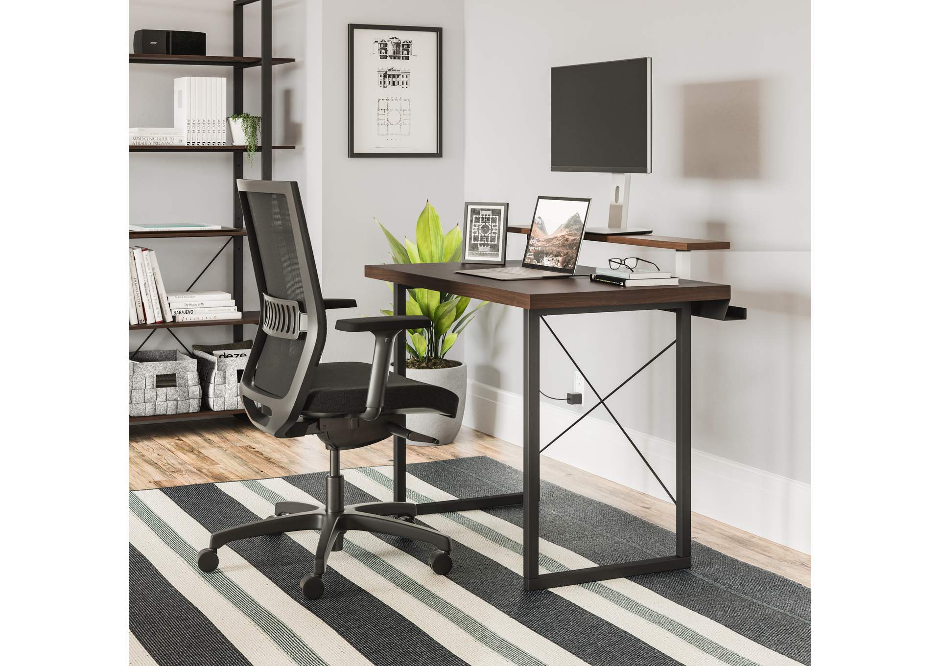 Merge Desk With Monitor Stand By Homestyles,Homestyles