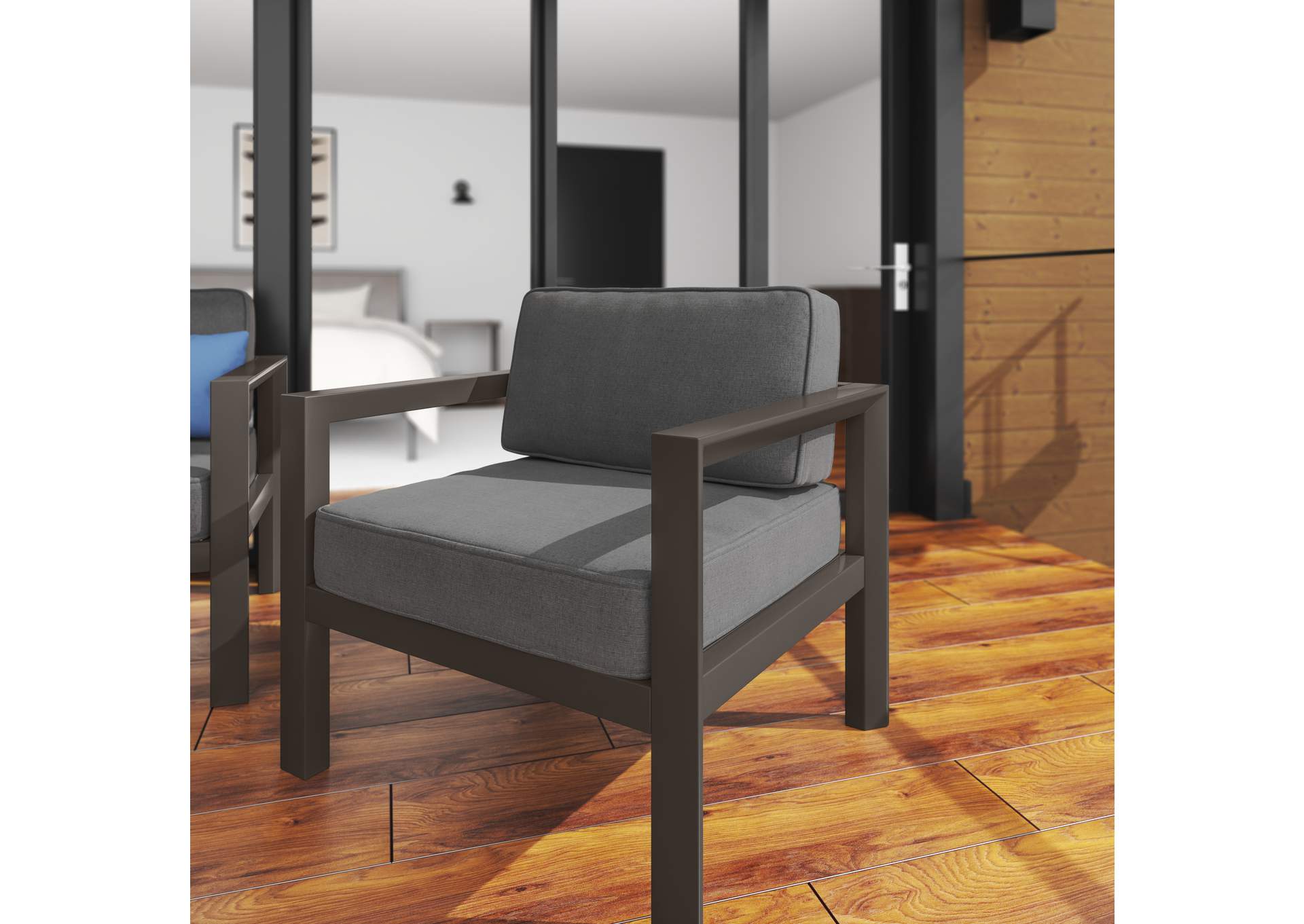 Grayton Outdoor Aluminum Lounge Chair By Homestyles,Homestyles