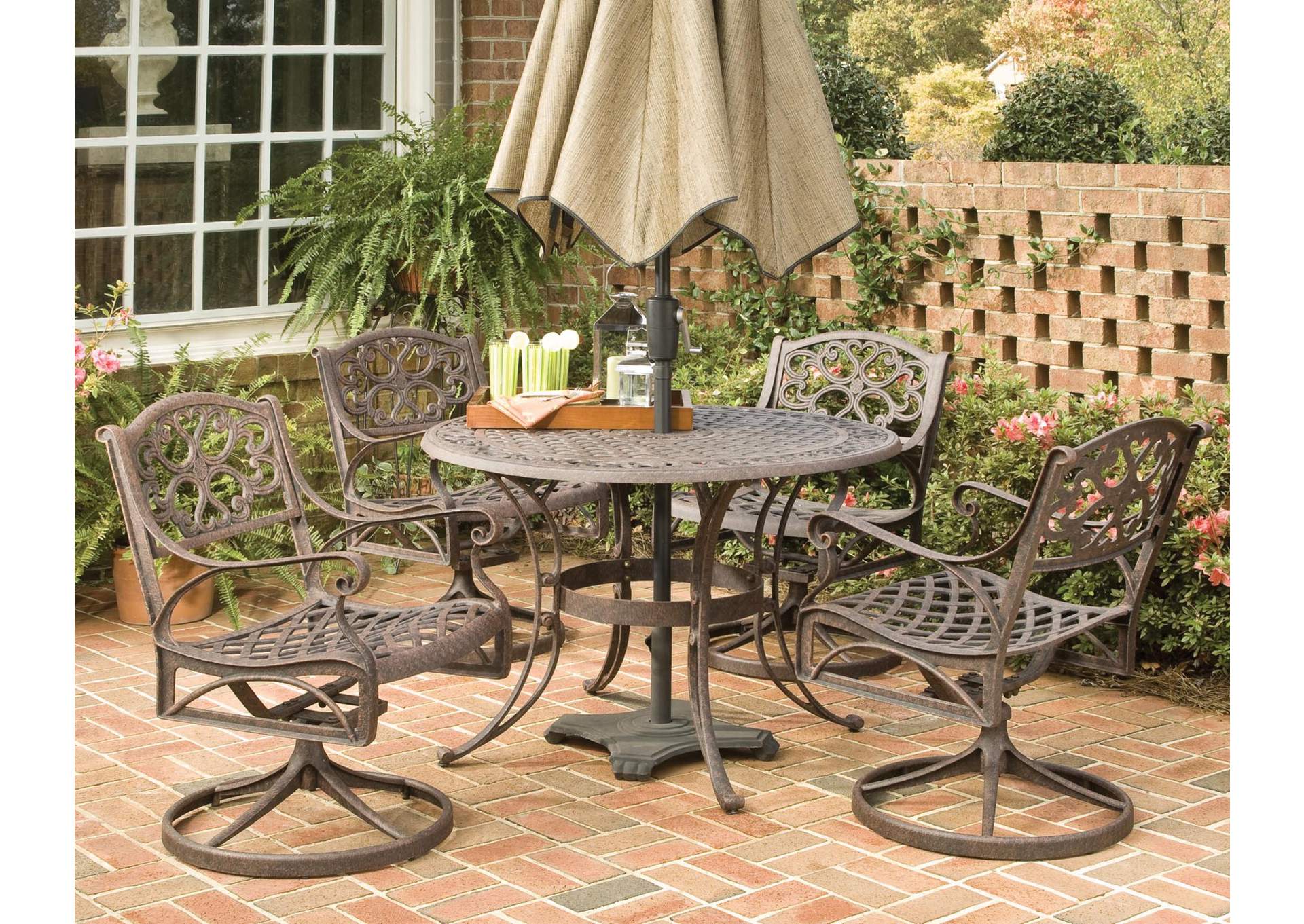 Sanibel Bronze 5 Piece Outdoor Dining Set,Homestyles
