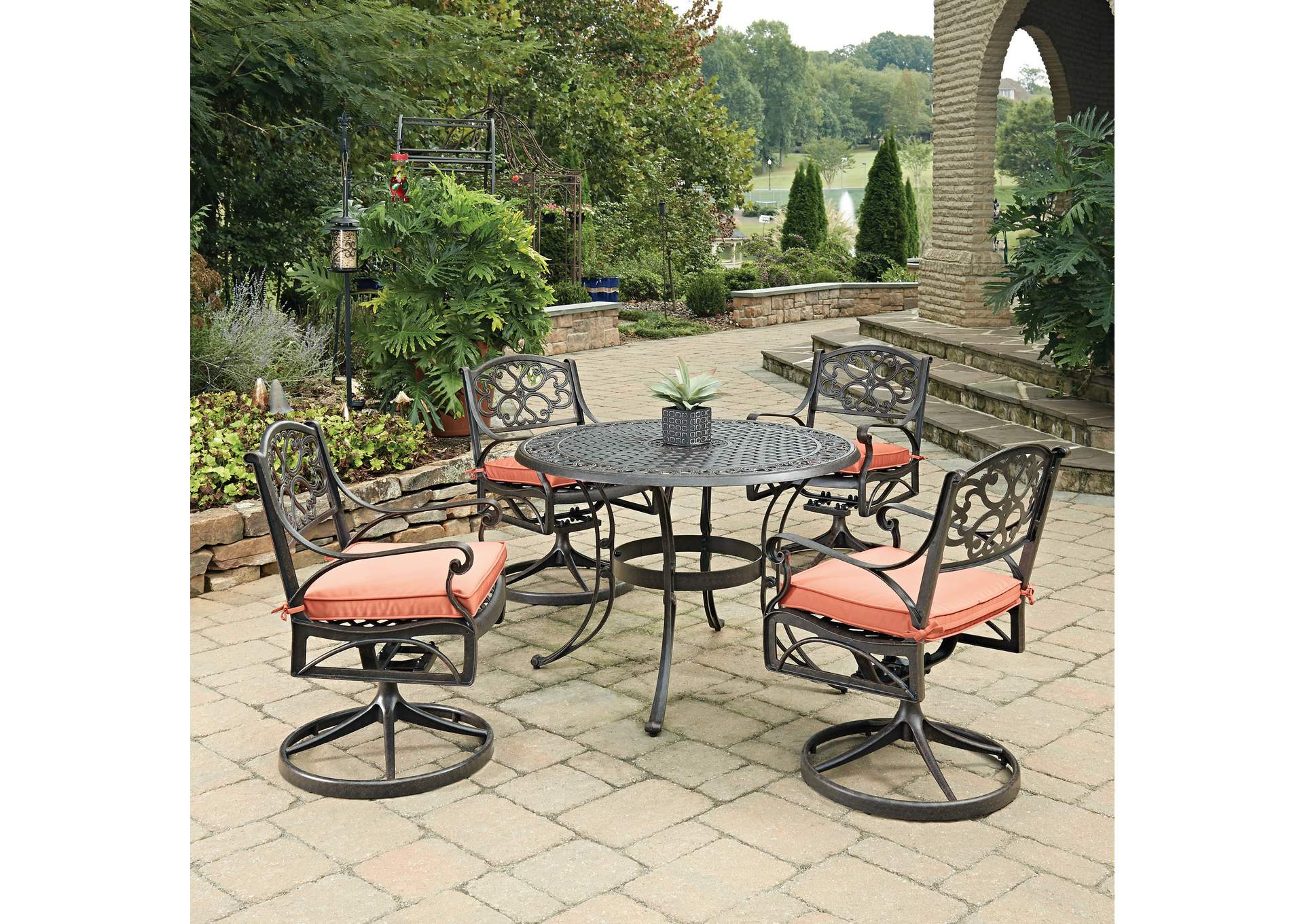 Sanibel Bronze 5 Piece Outdoor Dining Set,Homestyles