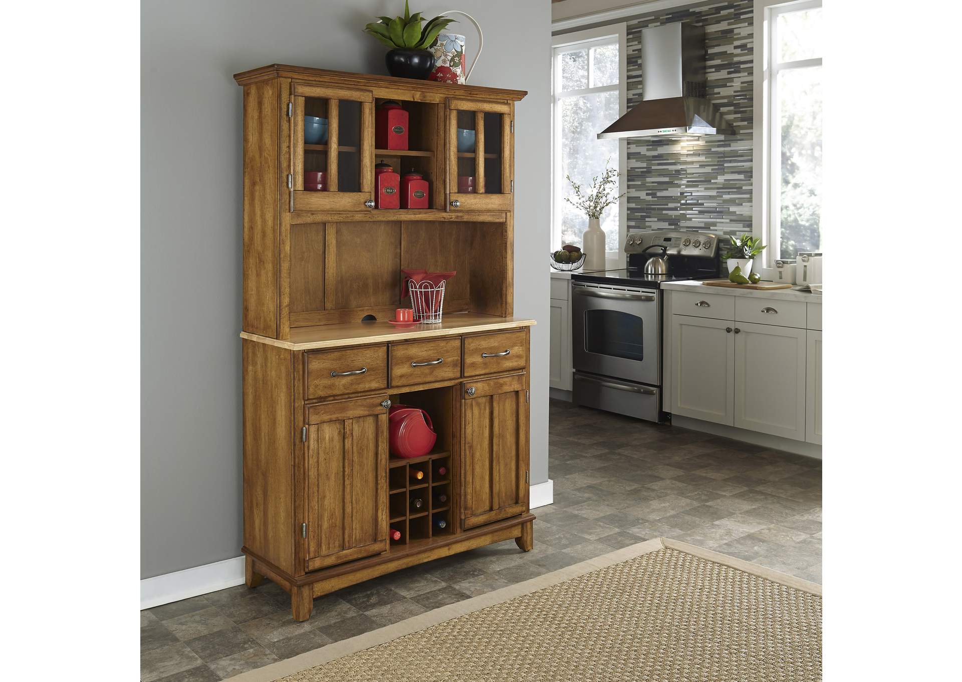 Hampton Server with Hutch by Homestyles,Homestyles