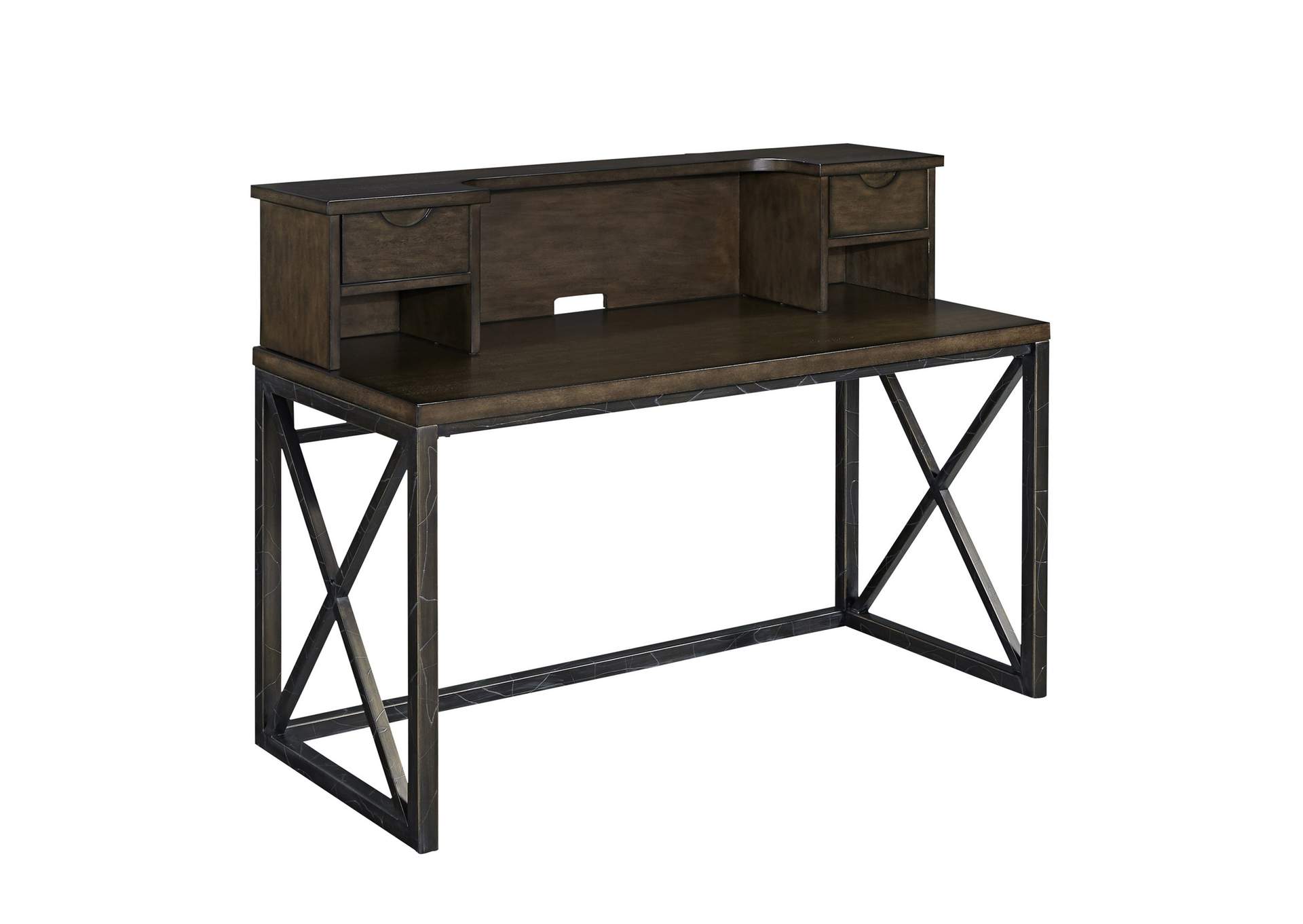 Xcel Brown Writing Desk and Hutch,Homestyles