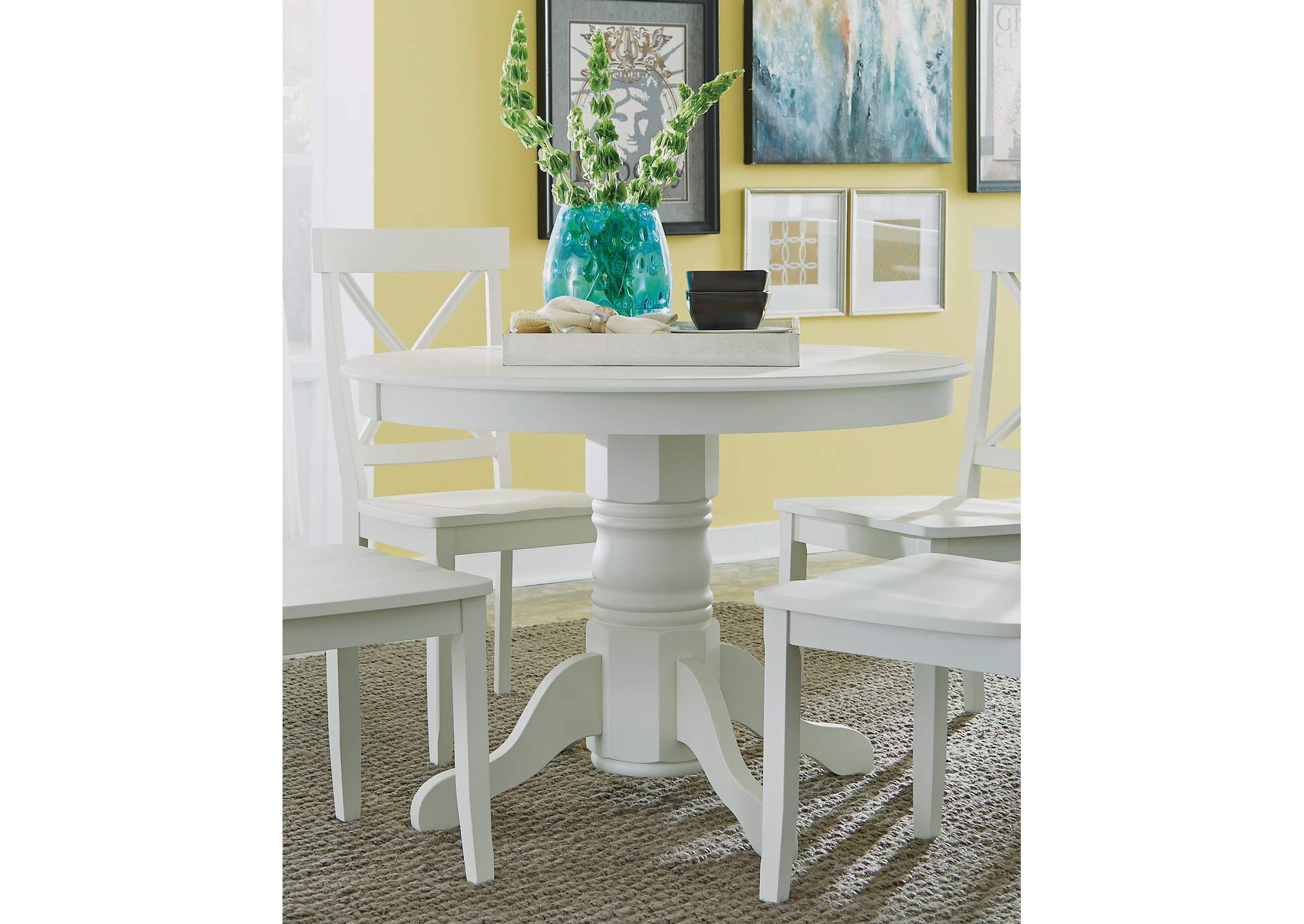 Warwick Off-White Dining Table,Homestyles