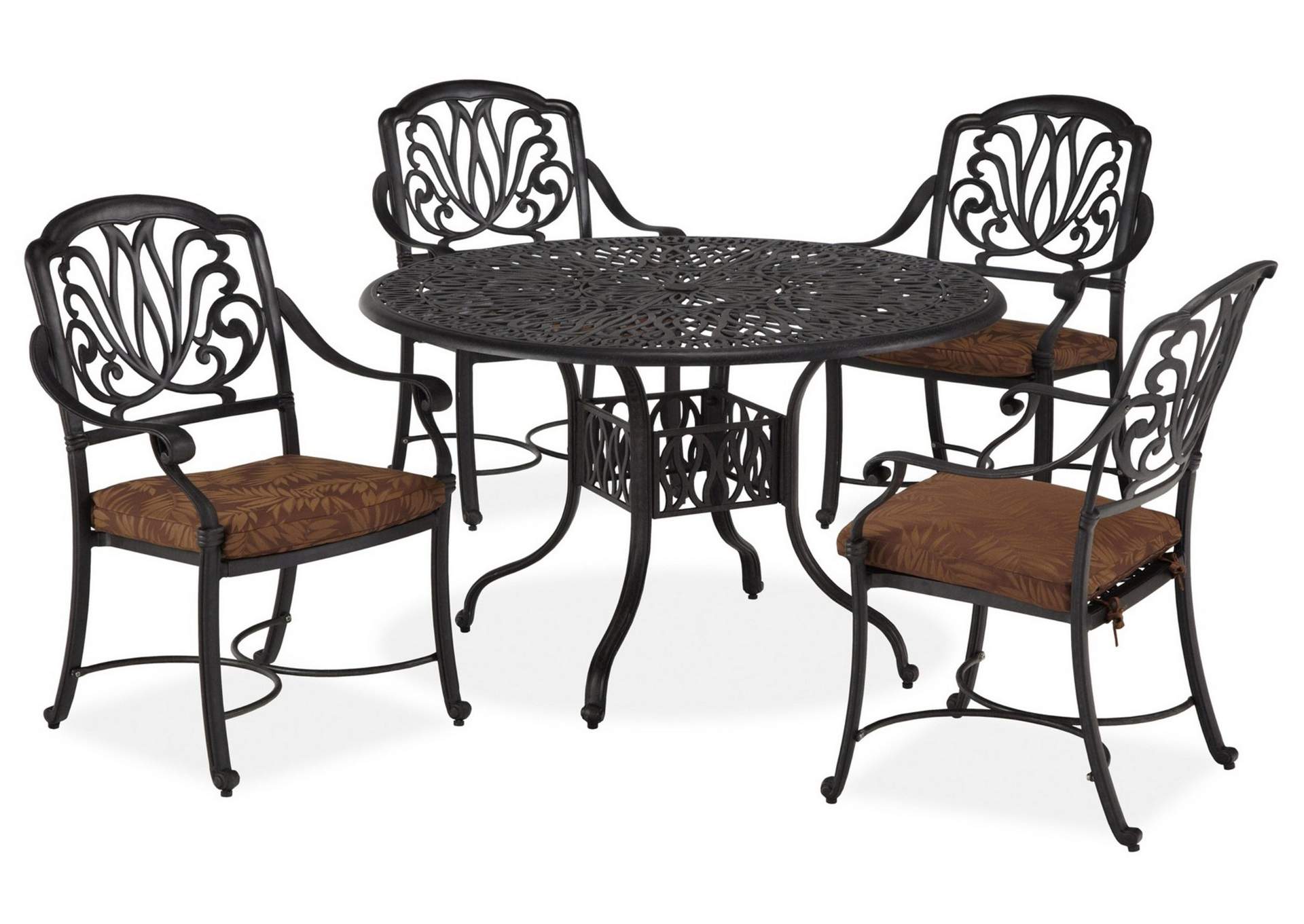 Capri Charcoal 5 Piece Outdoor Dining Set,Homestyles