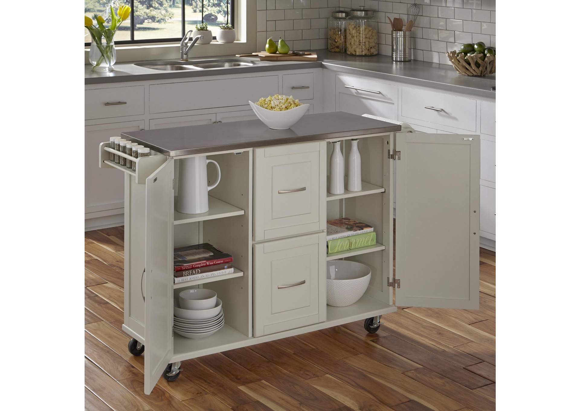 Blanche Kitchen Cart By Homestyles,Homestyles