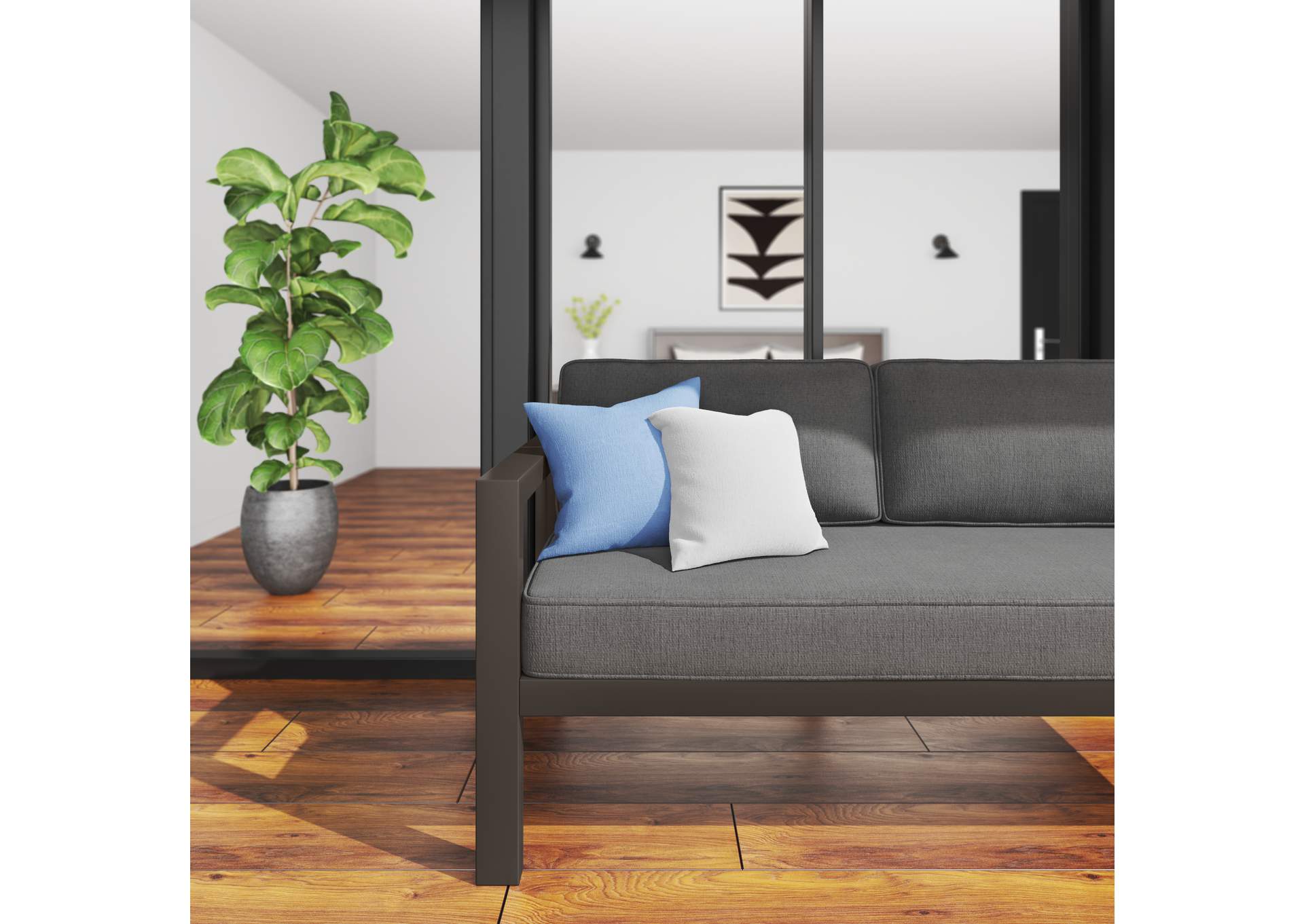 Grayton Outdoor Aluminum Sofa By Homestyles,Homestyles