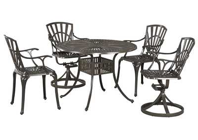 Image for Grenada Khaki Gray 5 Piece Outdoor Dining Set