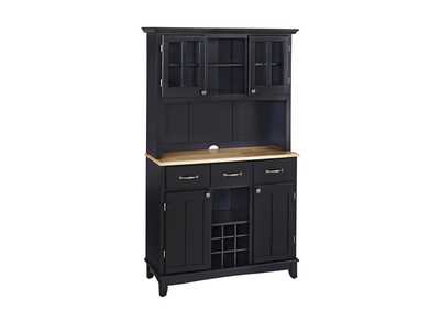 Image for Hampton Black Buffet with Hutch