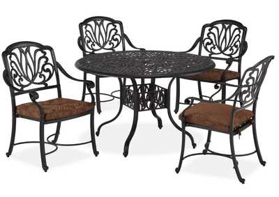 Image for Capri Charcoal 5 Piece Outdoor Dining Set