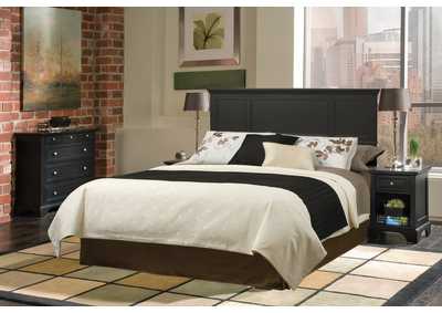 Image for Ashford Black Queen Headboard, Two Nightstands and Chest