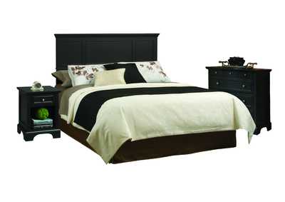 Image for Ashford Black Queen Headboard, Nightstand and Chest