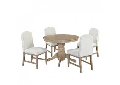 Claire Off-White 5 Piece Dining Set
