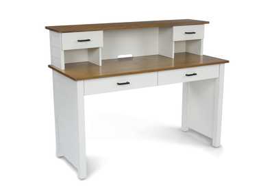 Image for District Off-White Writing Desk and Hutch