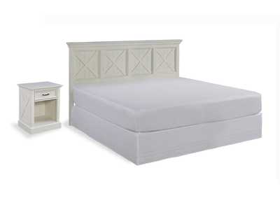 Image for Bay Lodge Off-White King Headboard and Nightstand