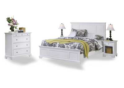 Image for Century Off-White Queen Bed, Nightstand and Chest