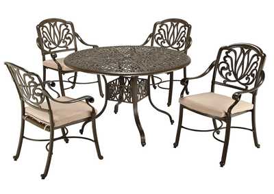 Image for Capri Taupe 5 Piece Outdoor Dining Set