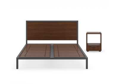 Image for Merge Brown Queen Bed with Nightstand