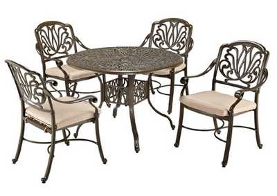 Image for Capri Taupe 5 Piece Outdoor Dining Set