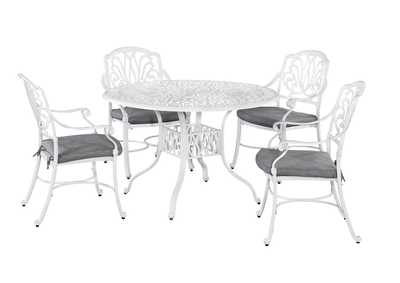 Image for Capri White 5 Piece Outdoor Dining Set