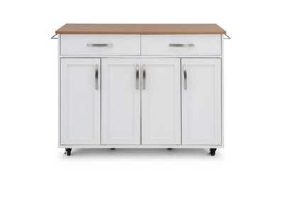Image for Storage Plus Off-White Kitchen Cart