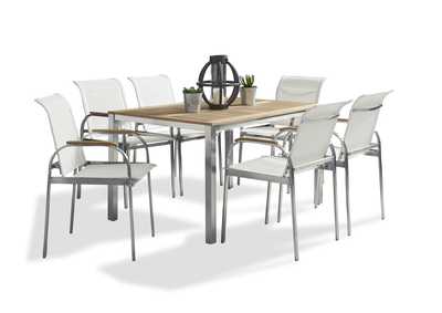 Image for Aruba Off-White 7 Piece Outdoor Dining Set