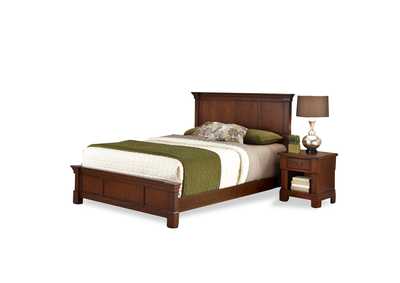 Image for Aspen Brown Queen Bed and Nightstand