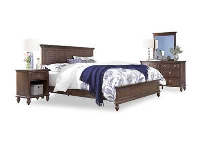 Image for Marie Brown King Bed, Nightstand and Dresser with Mirror