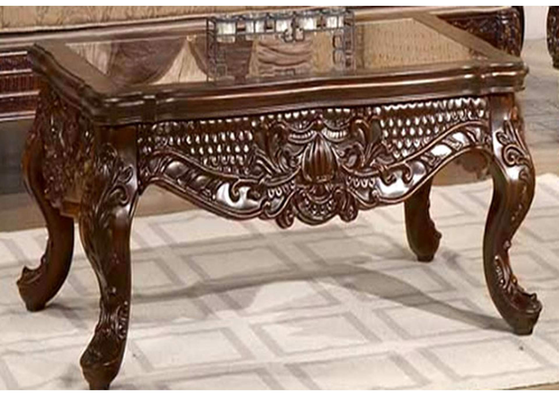 Dark Red Mahogany End Table,Homey Design