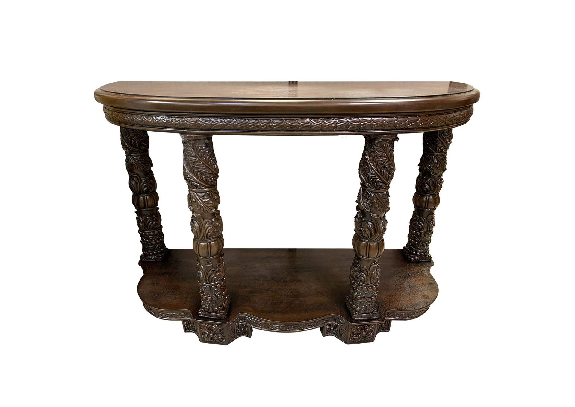 Dark Red Mahogany Console Table,Homey Design