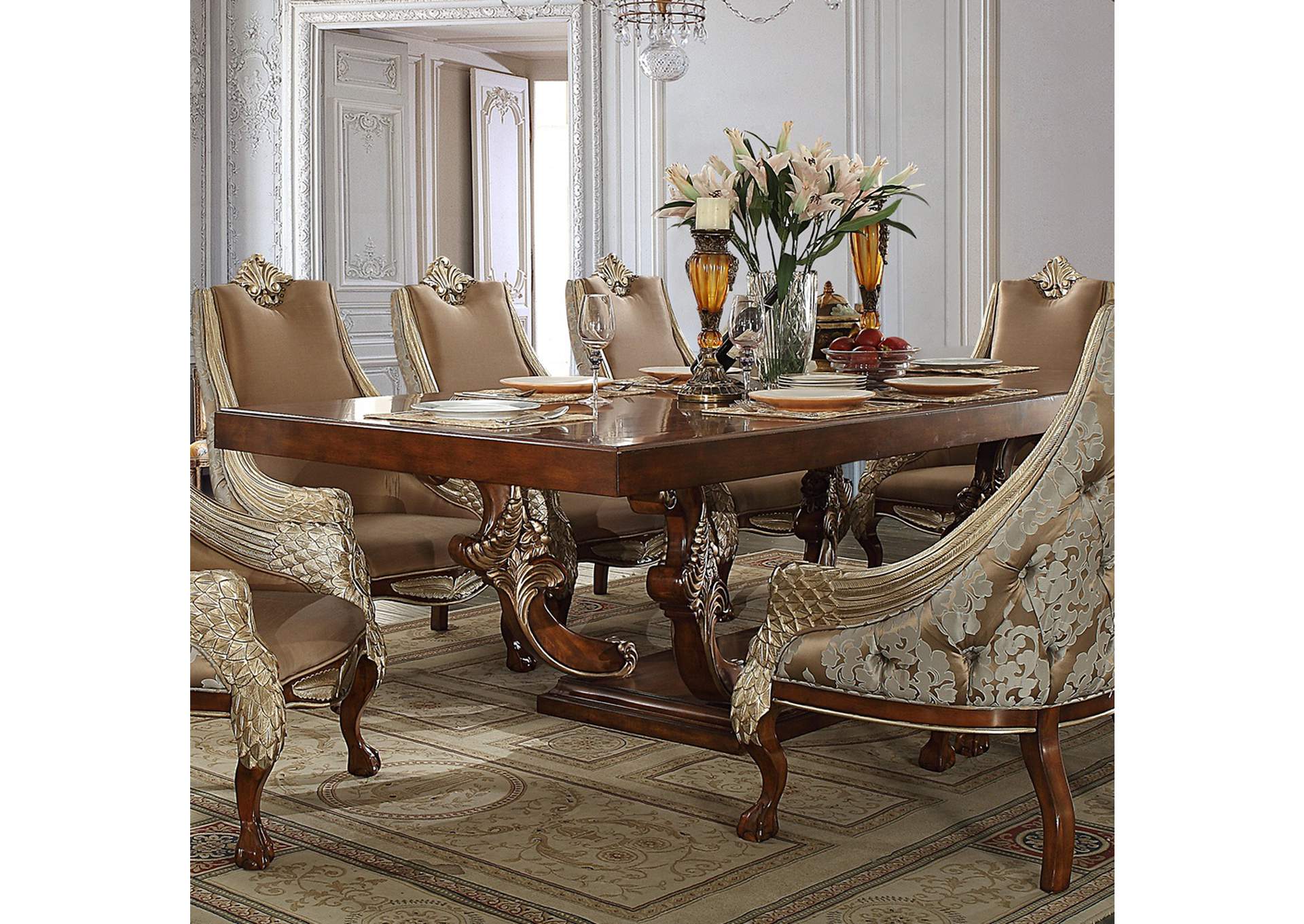 Brown Cherry Rectangular Dining Table,Homey Design