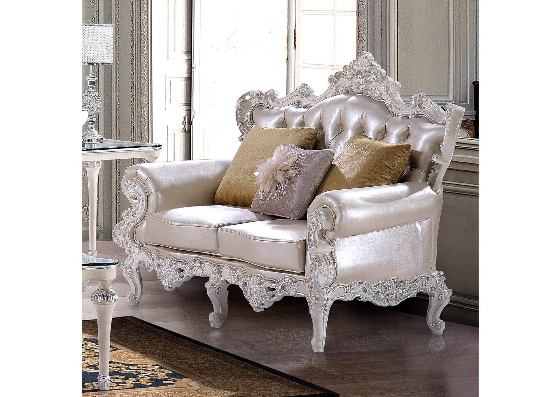Antique White Loveseat,Homey Design