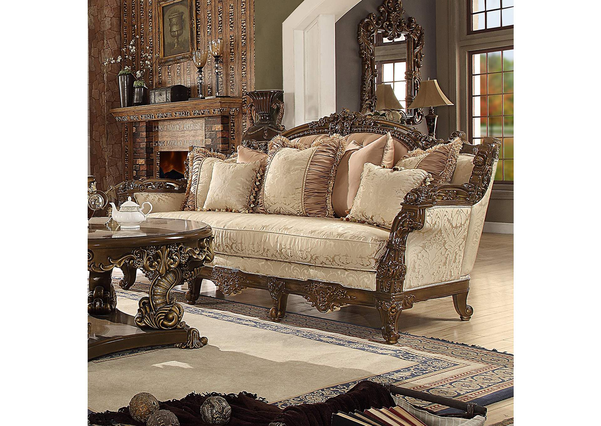 Metallic Antique Gold; Perfect Brown Sofa,Homey Design