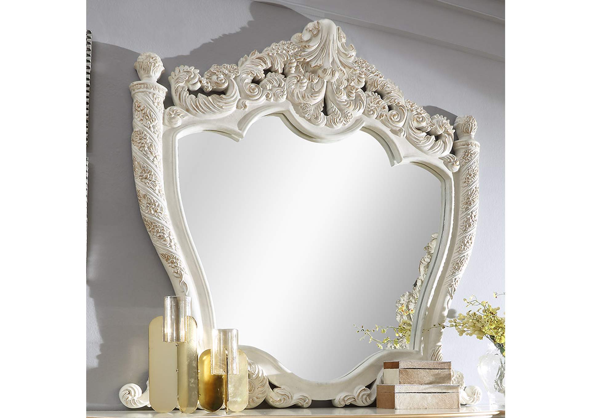 Antique White & Gold Mirror,Homey Design
